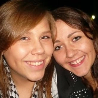 Habbý and me smiling together inside the locket