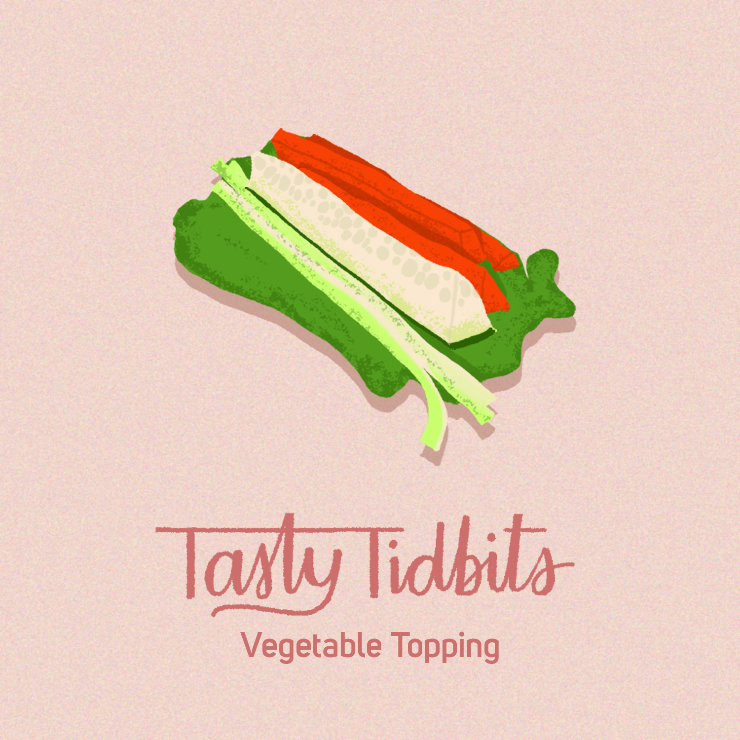 Vegetable topping illustration